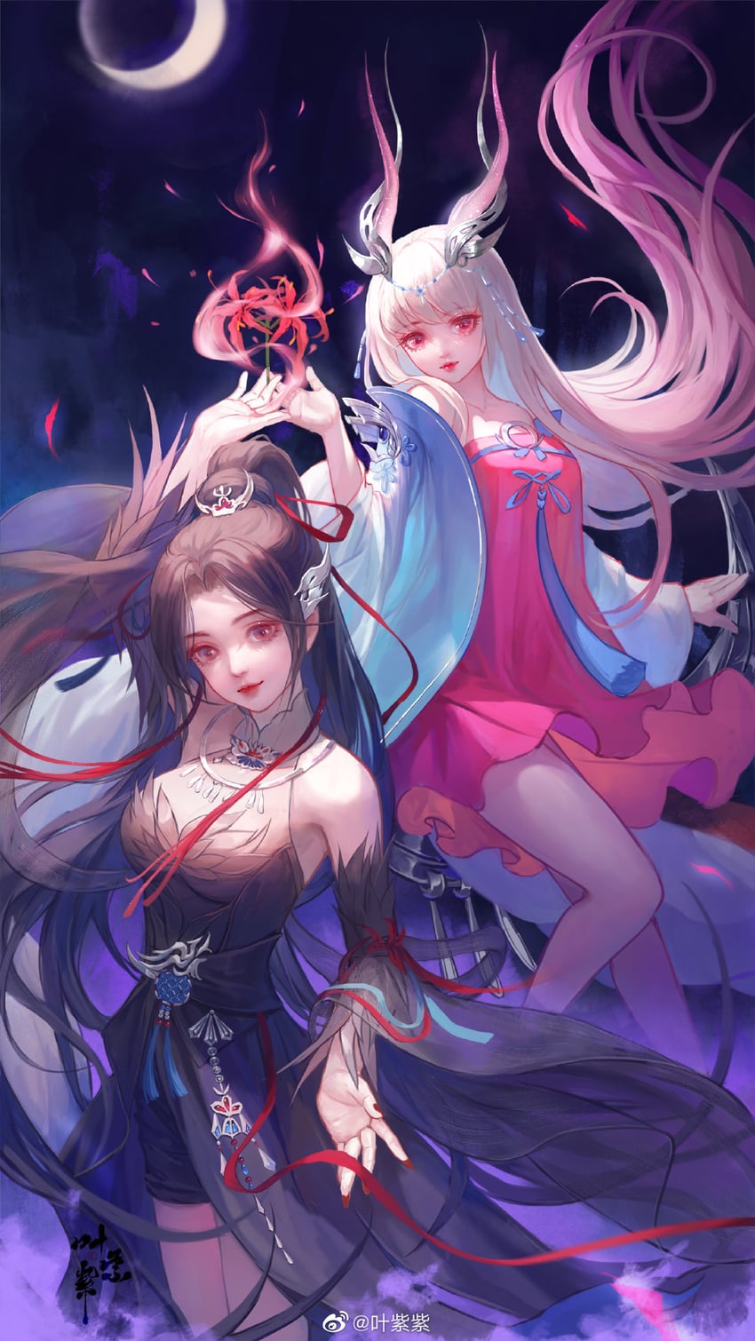 jiu ying and gui xiansheng (zhu xian) drawn by yi_zi_zi