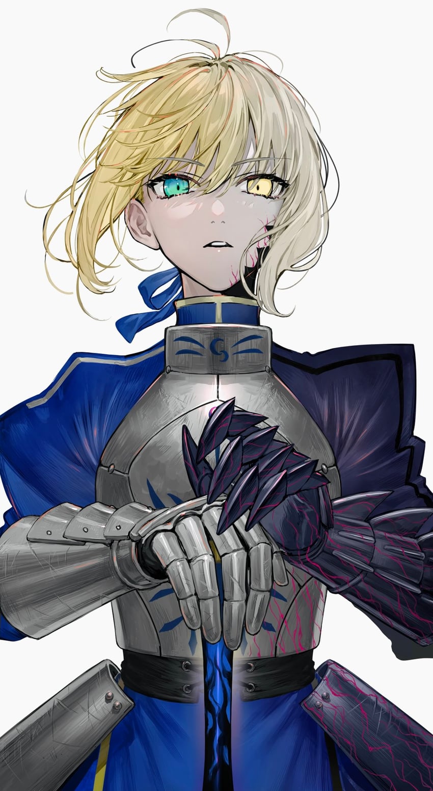 artoria pendragon, saber, and saber alter (fate and 2 more) drawn by nipi27