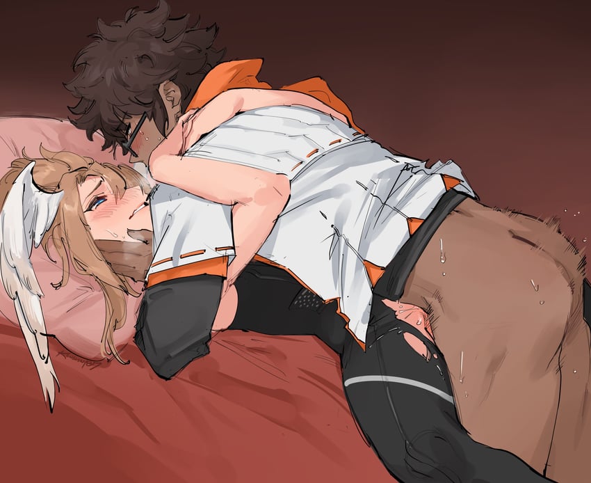 eunie and taion (xenoblade chronicles and 1 more) drawn by kenshin187