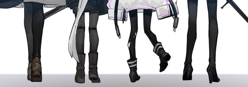 dalloc, julia, tamaki, and yuna (project moon and 1 more) drawn by nishikujic