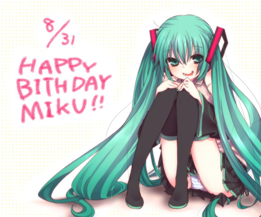 hatsune miku (vocaloid) drawn by chabi_(amedama)
