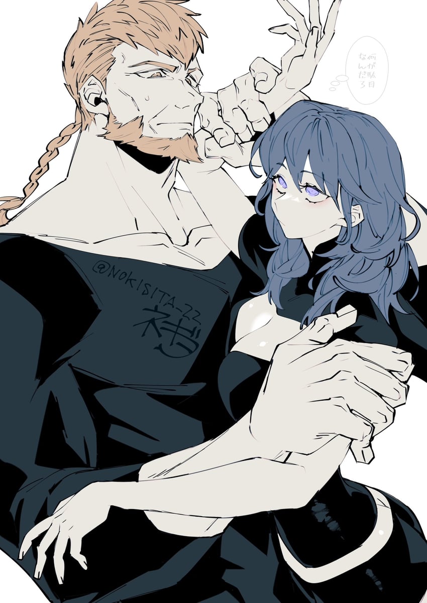 female byleth and jeralt reus eisner (fire emblem and 1 more) drawn by negiwo