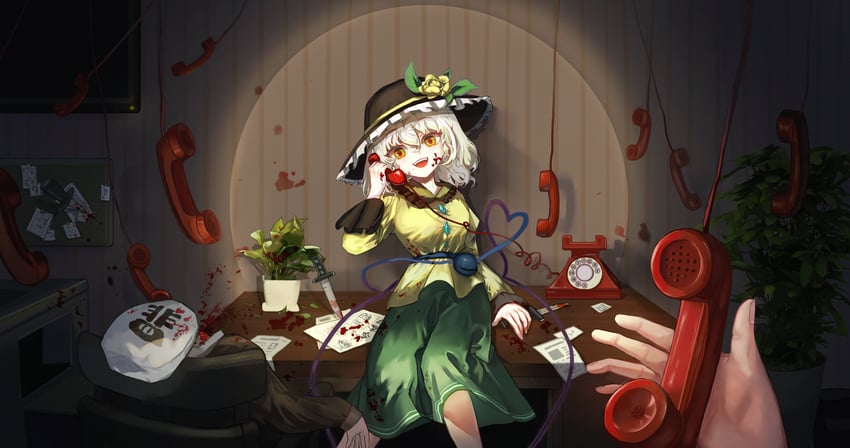 komeiji koishi and sin sack (touhou) drawn by hong_douzi