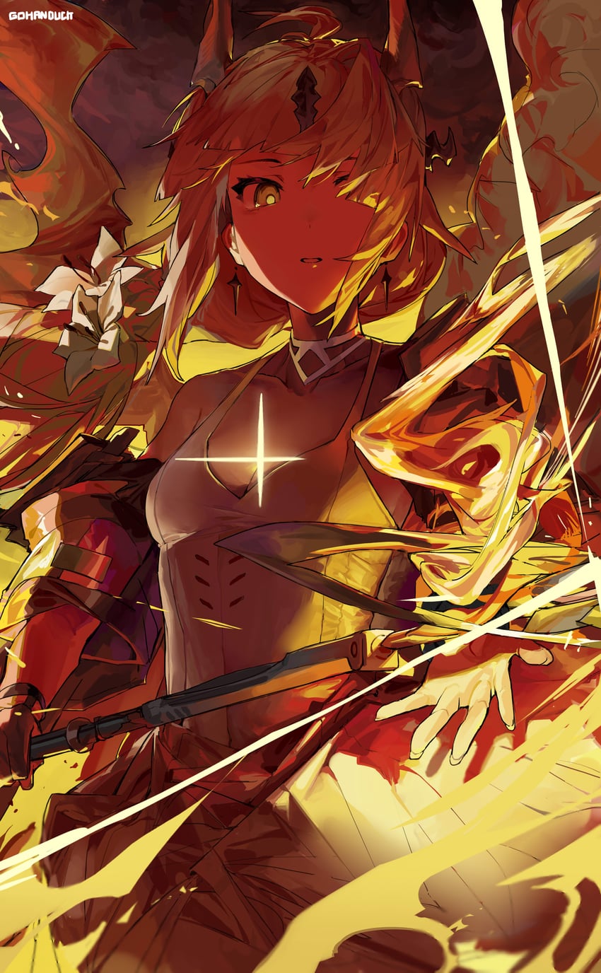 reed and reed the flame shadow (arknights) drawn by gohanduck