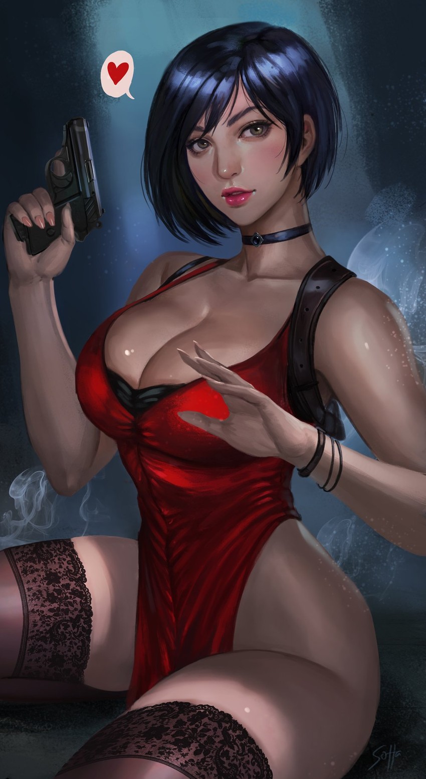 ada wong (resident evil and 1 more) drawn by soffa