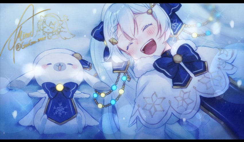 hatsune miku, yuki miku, and rabbit yukine (vocaloid) drawn by asagao_minoru