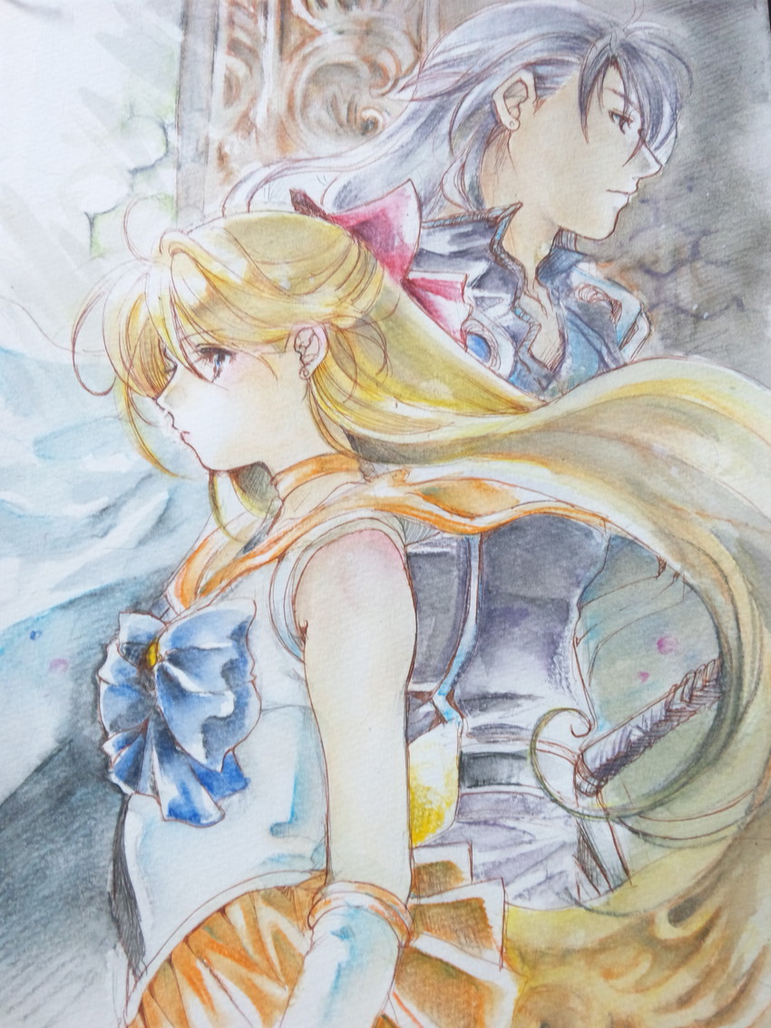 aino minako, sailor venus, and kunzite (bishoujo senshi sailor moon) drawn by nijinohouseki