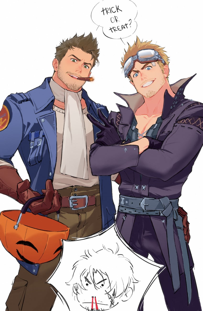 clive rosfield, cid highwind, and cidolfus telamon (final fantasy and 4 more) drawn by mori_doremi