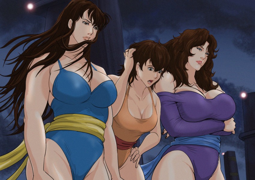 kisugi hitomi, kisugi rui, and kisugi ai (cat's eye) drawn by noysca