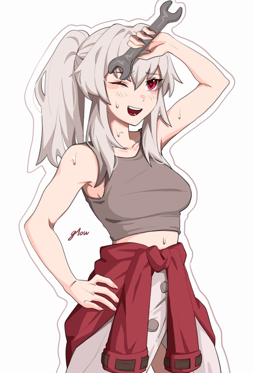 clara (honkai and 1 more) drawn by glowy_(gloww)