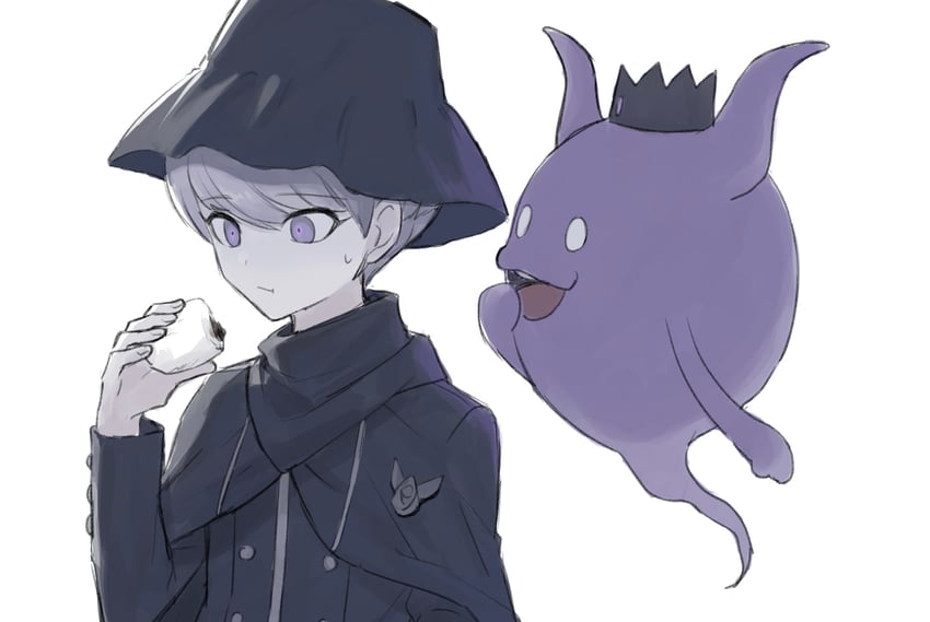 yuma kokohead and shinigami (master detective archives: rain code) drawn by hai_(haihki)