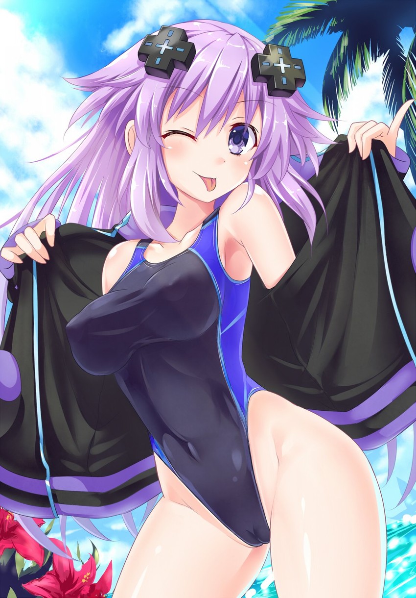 adult neptune (neptune and 1 more) drawn by kazuneko_(wktk1024)