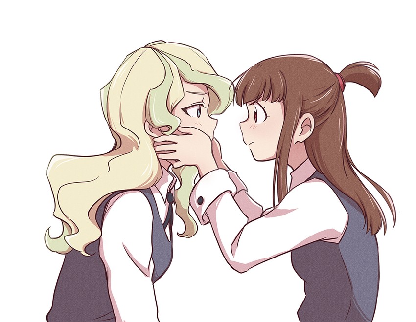 kagari atsuko and diana cavendish (little witch academia) drawn by tonton_(mathcaca24)