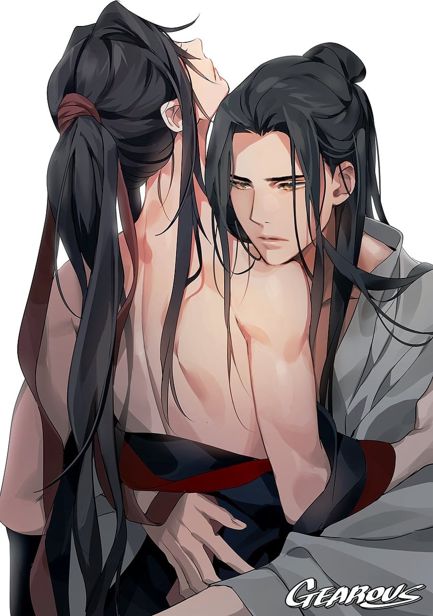 wei wuxian and lan wangji (modao zushi) drawn by gearous