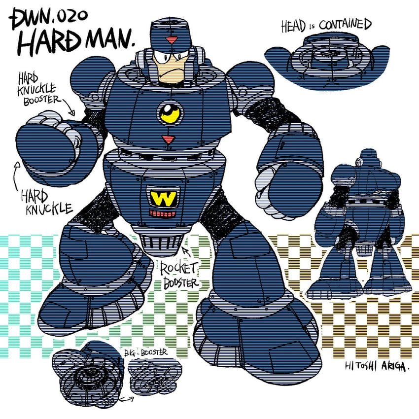hard man (mega man and 2 more) drawn by ariga_hitoshi