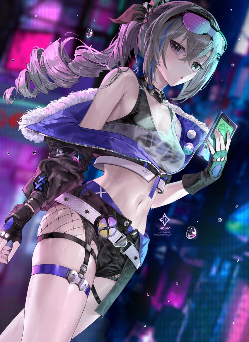 silver wolf (honkai and 1 more) drawn by a0lp