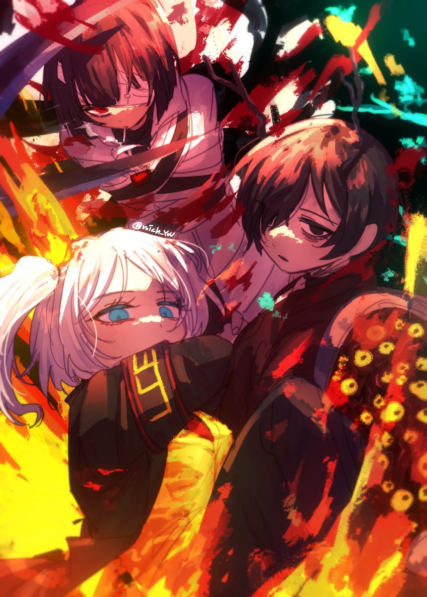faust, yi sang, and ryoshu (project moon and 2 more) drawn by pmchell_04