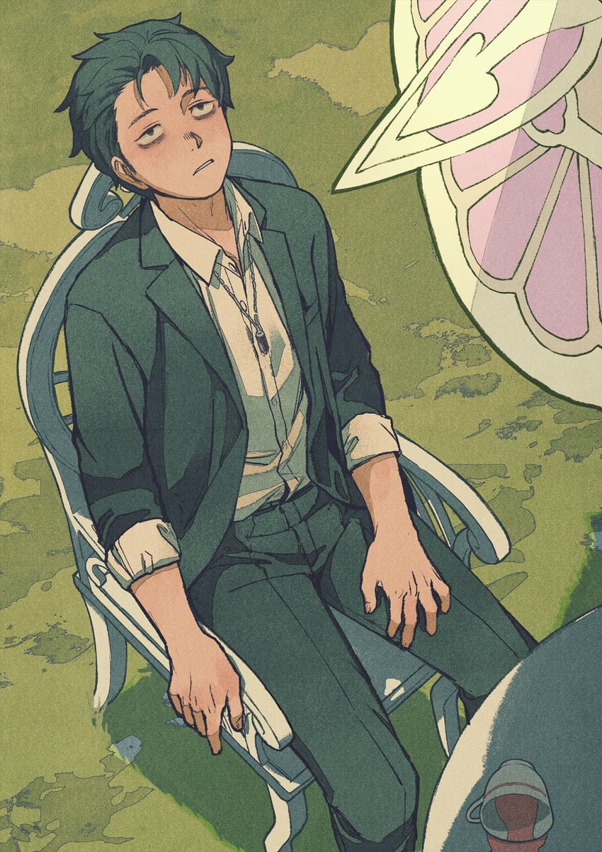 natsuki subaru (re:zero kara hajimeru isekai seikatsu and 1 more) drawn by iwamushi