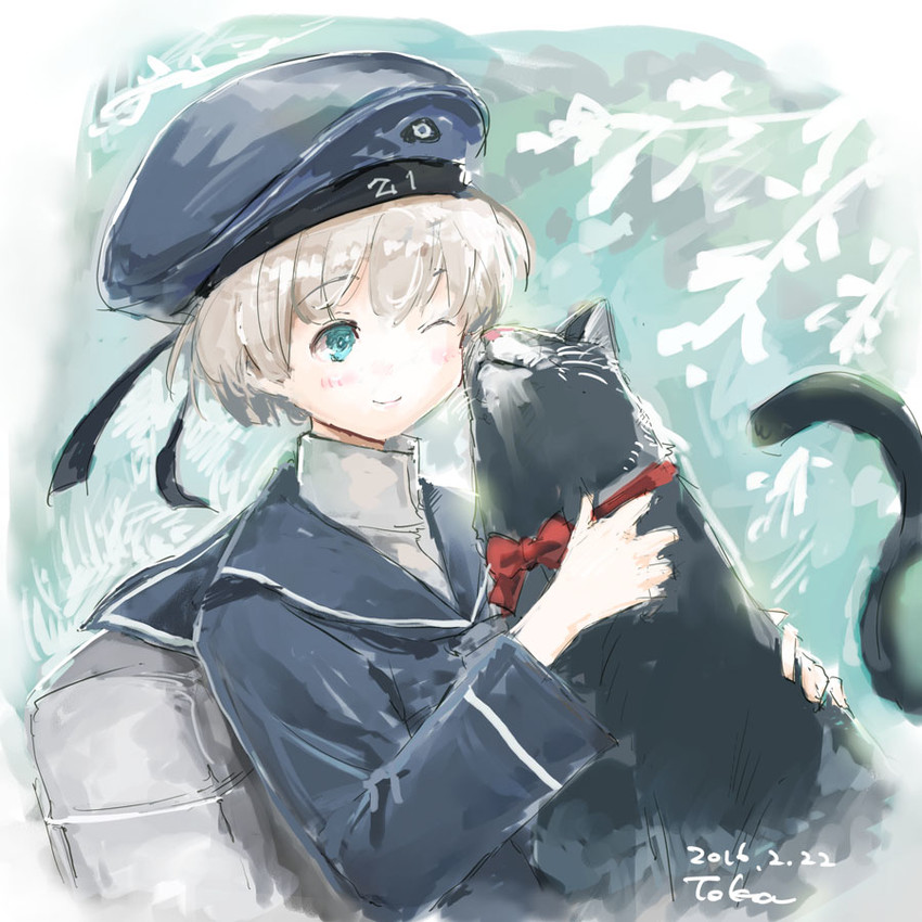 z1 leberecht maass and unsinkable sam (kantai collection) drawn by toka_(marchlizard)