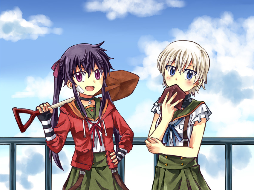 ebisuzawa kurumi and naoki miki (gakkou gurashi!) drawn by youyan