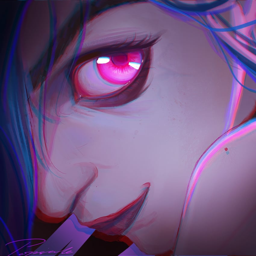 jinx and arcane jinx (league of legends and 1 more) drawn by heibai_bangbing