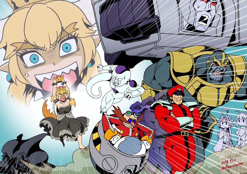 artoria pendragon, saber, kongou, bowsette, megatron, and 6 more (kantai collection and 12 more) drawn by kamizono_(spookyhouse)