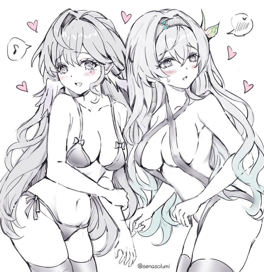 firefly and robin (honkai and 1 more) drawn by senasolumi