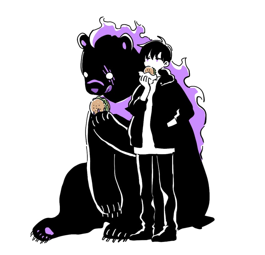 sung jin-woo and tank (solo leveling) drawn by 8mo10