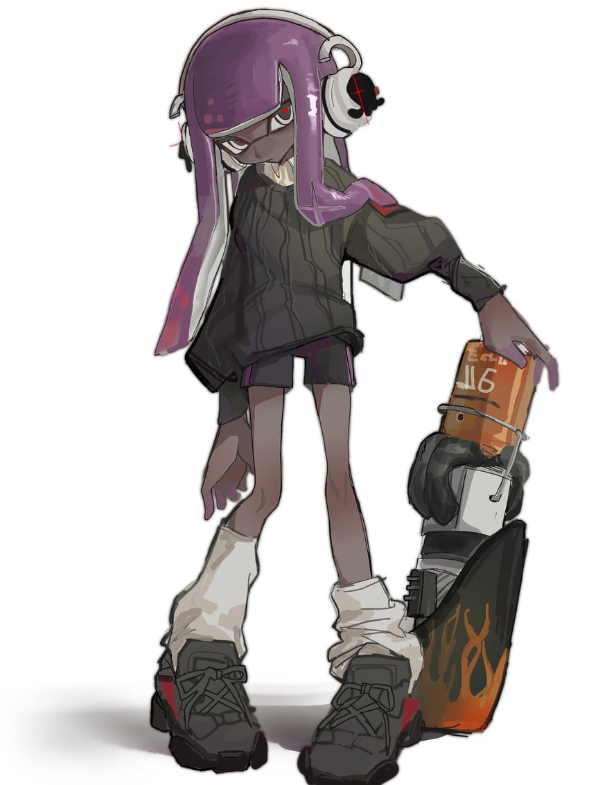 inkling player character and inkling girl (splatoon) drawn by gao_tongren_wanjiebufu