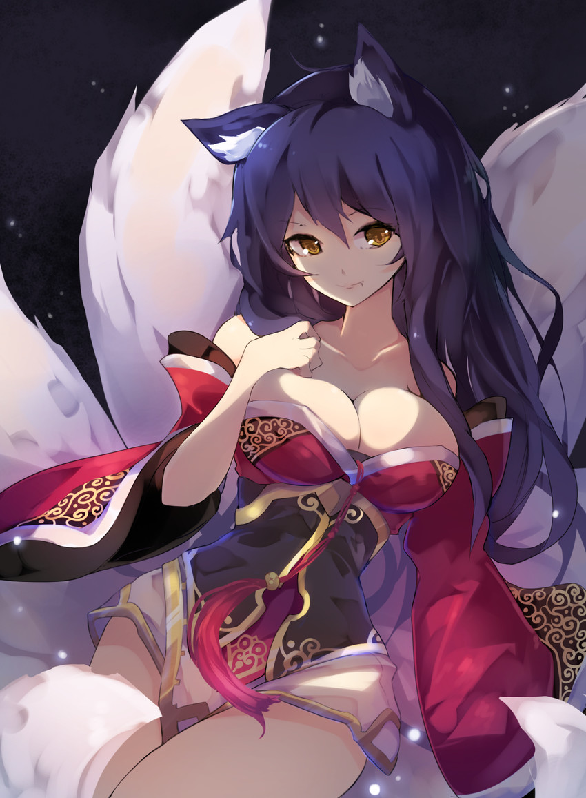 ahri (league of legends) drawn by chiroru_(cheese-roll)