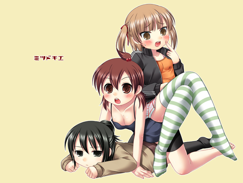 marui mitsuba, marui hitoha, and marui futaba (mitsudomoe) drawn by hazuki_(etcxetc)