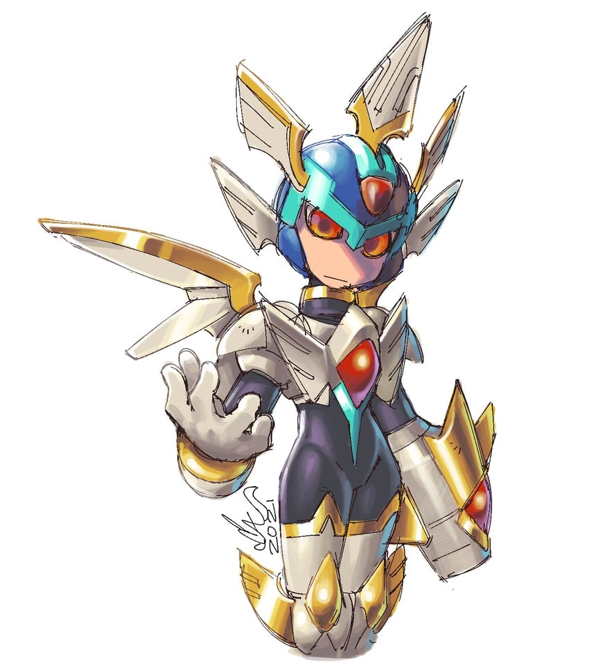 x, copy x, and ultimate armor x (mega man and 2 more) drawn by caliginousarts