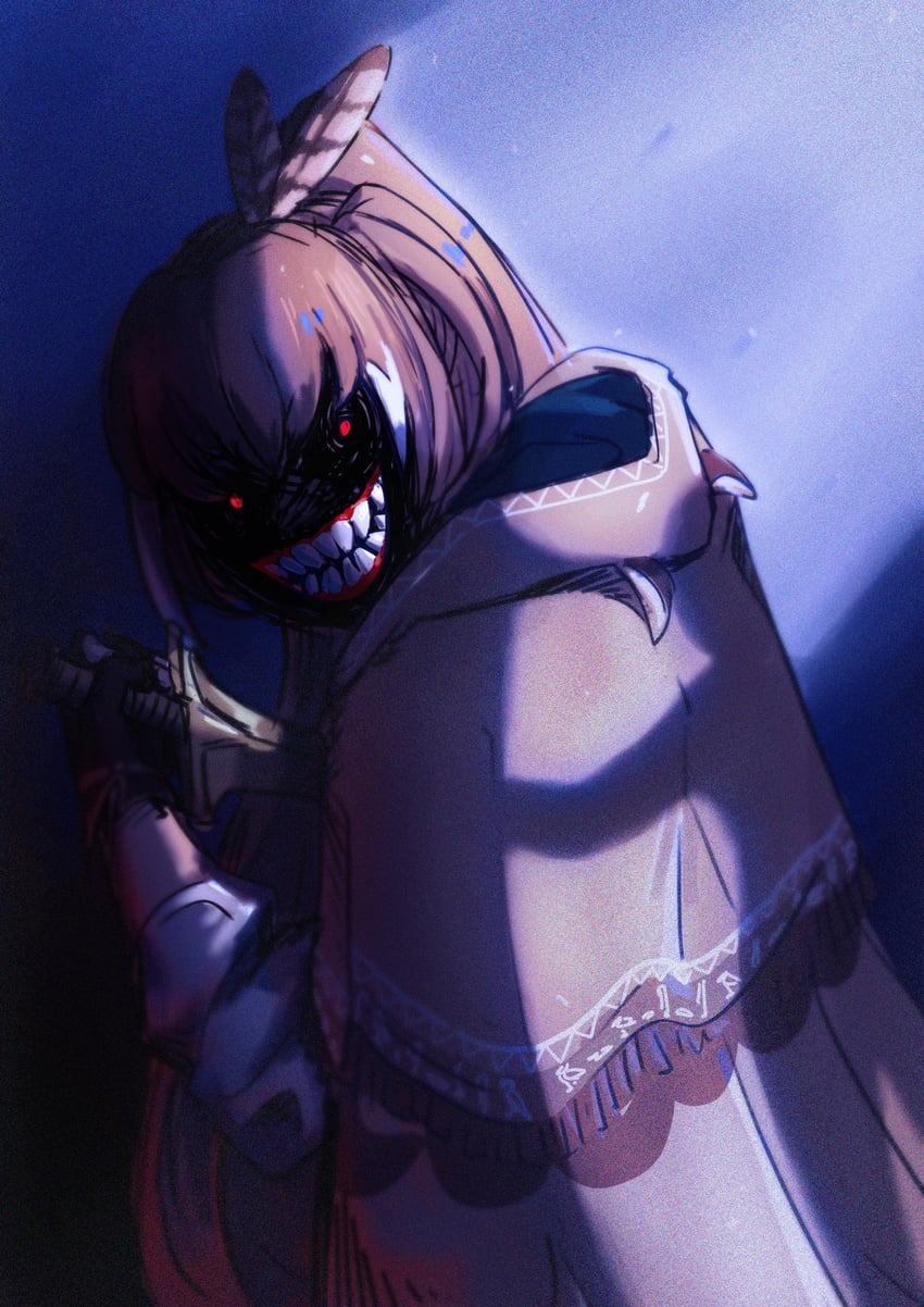 nanashi mumei and nightmare (hololive and 1 more) drawn by bing_huyue