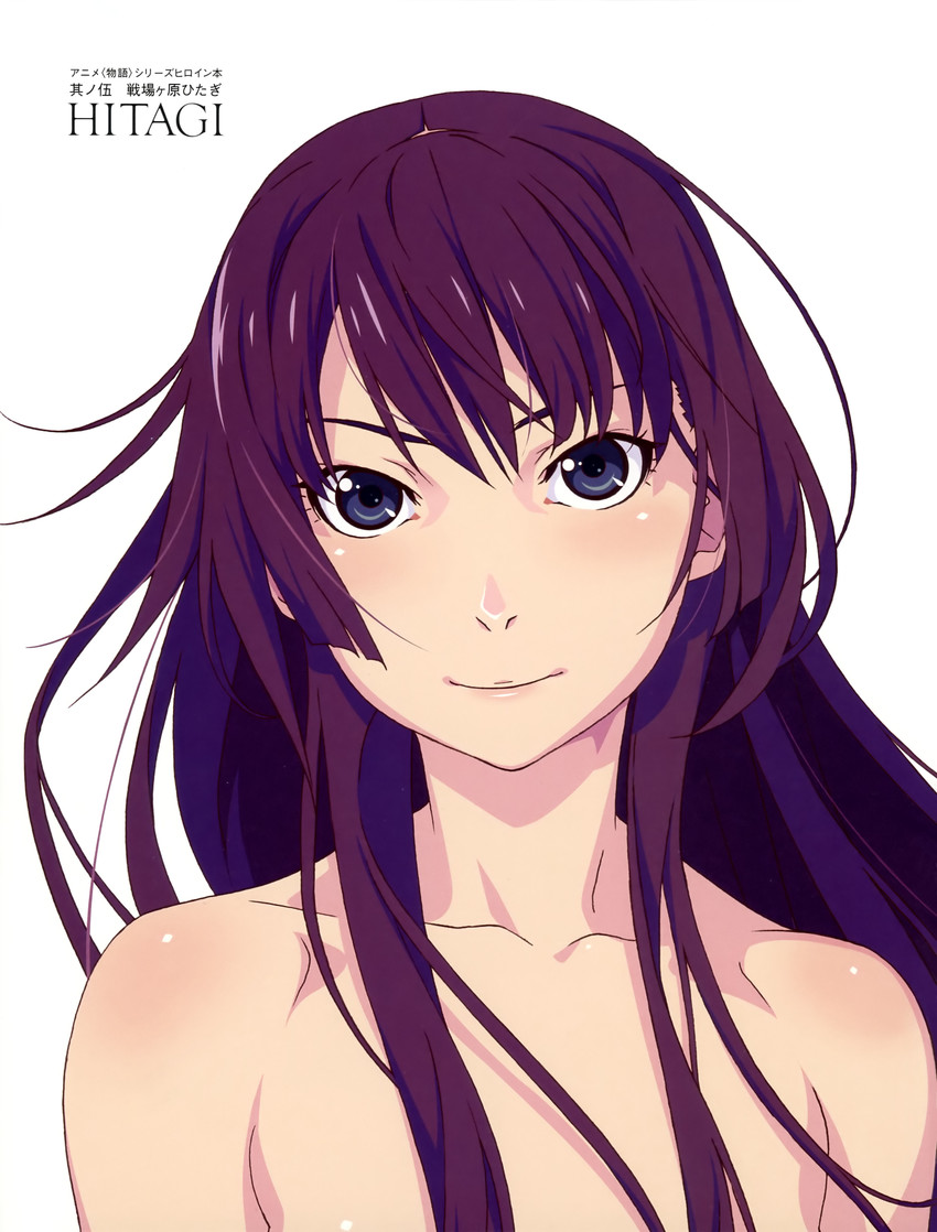 senjougahara hitagi (monogatari) drawn by watanabe_akio