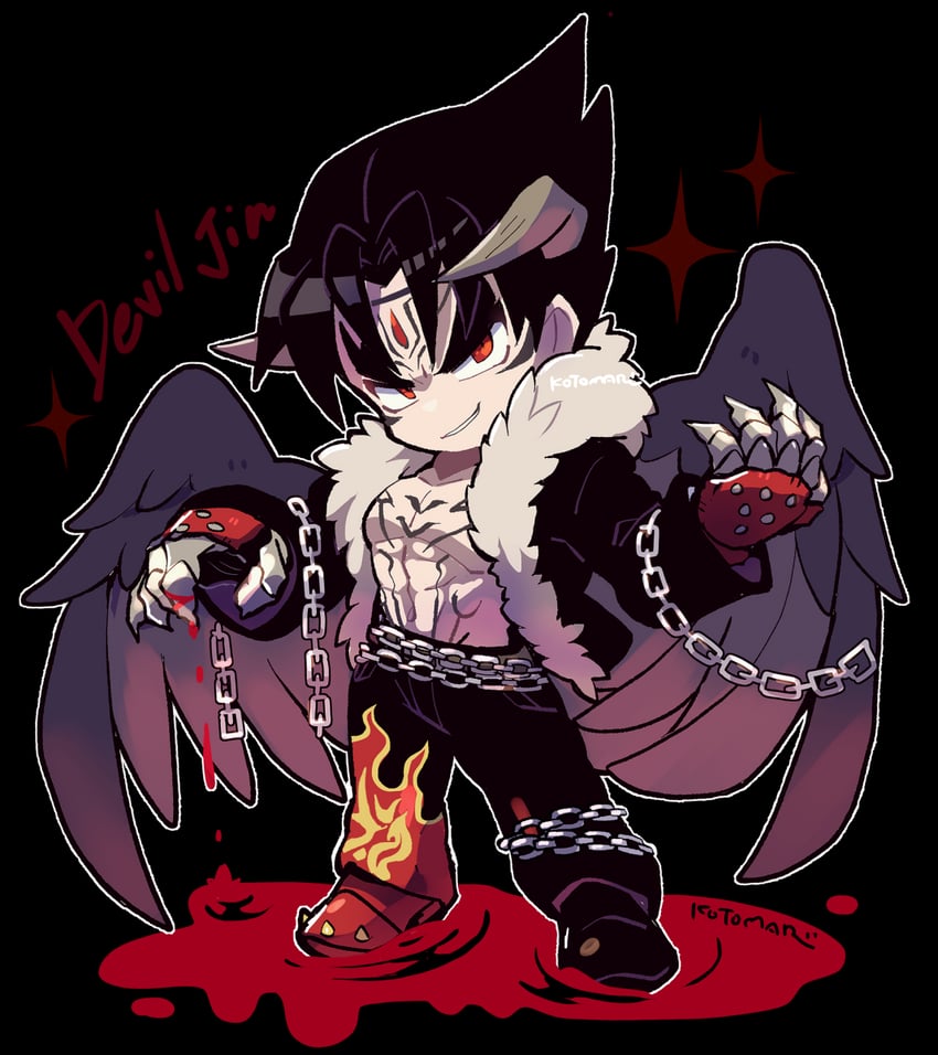 kazama jin and devil jin (tekken and 1 more) drawn by kotorai