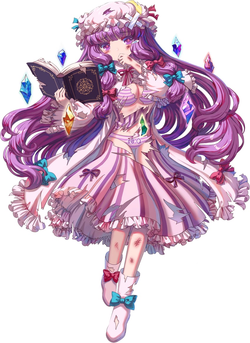 patchouli knowledge (touhou and 1 more) drawn by kumio