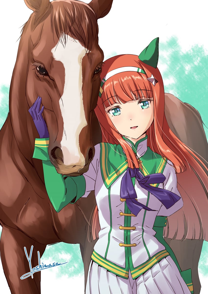 silence suzuka (umamusume and 1 more) drawn by yoshinaga_masahiro