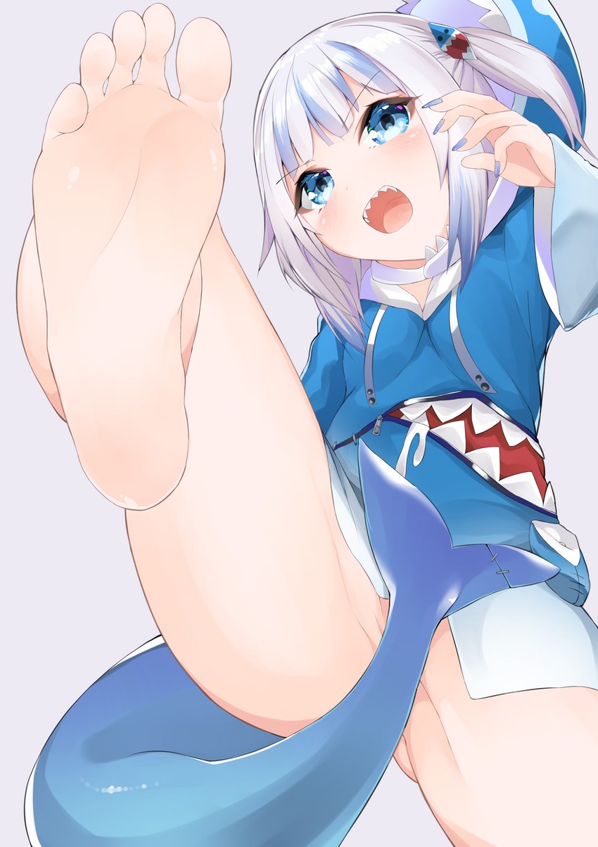 gawr gura (hololive and 1 more) drawn by ju_yorimoto_(ranten_yume)