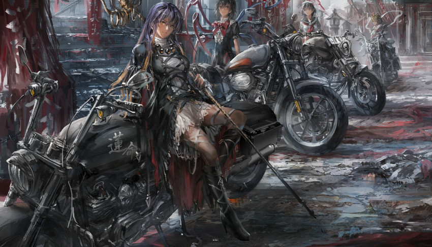 hijiri byakuren, houjuu nue, toramaru shou, and murasa minamitsu (touhou) drawn by stu_dts