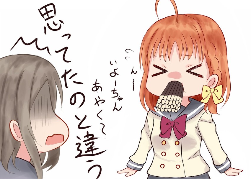 watanabe you and takami chika (love live! and 1 more) drawn by mizukoshi_(marumi)