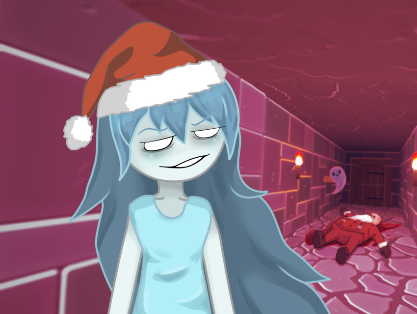 santa claus and spooky (spooky's house of jump scares) drawn by stylishkira
