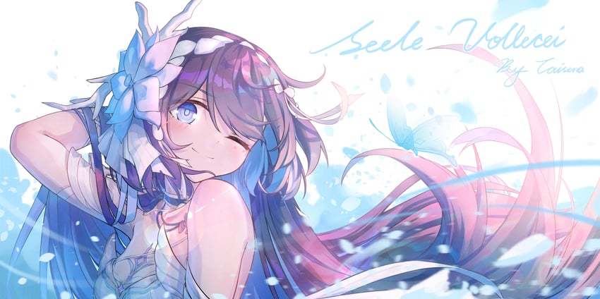 seele vollerei (honkai and 1 more) drawn by caisena