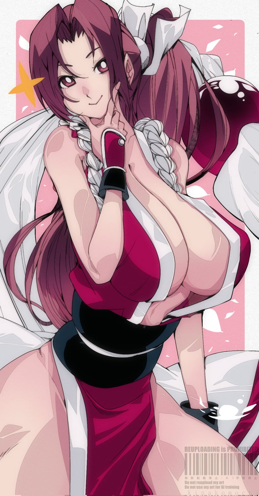 shiranui mai (the king of fighters and 1 more) drawn by kinakomochi_(user_vedc2333)