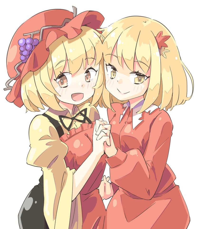 aki minoriko and aki shizuha (touhou) drawn by arnest