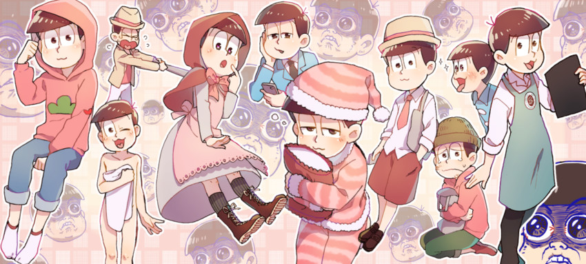little red riding hood and matsuno todomatsu (osomatsu and 2 more)