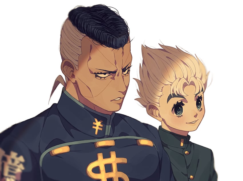 nijimura okuyasu and hirose koichi (jojo no kimyou na bouken and 1 more) drawn by siniy