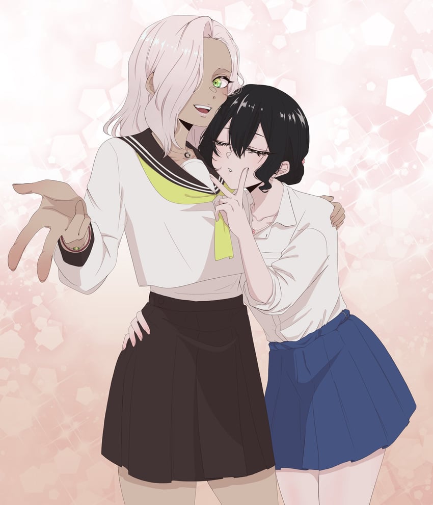 meido mei and kaho eira (kimi no koto ga dai dai dai dai daisuki na 100-nin no kanojo) drawn by yokosima023