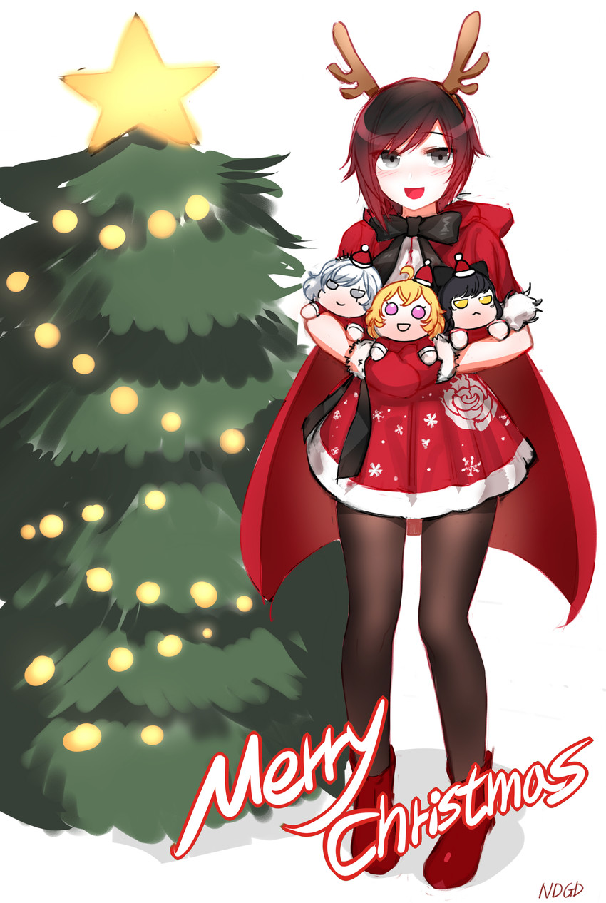 ruby rose, weiss schnee, yang xiao long, and blake belladonna (rwby) drawn by ndgd