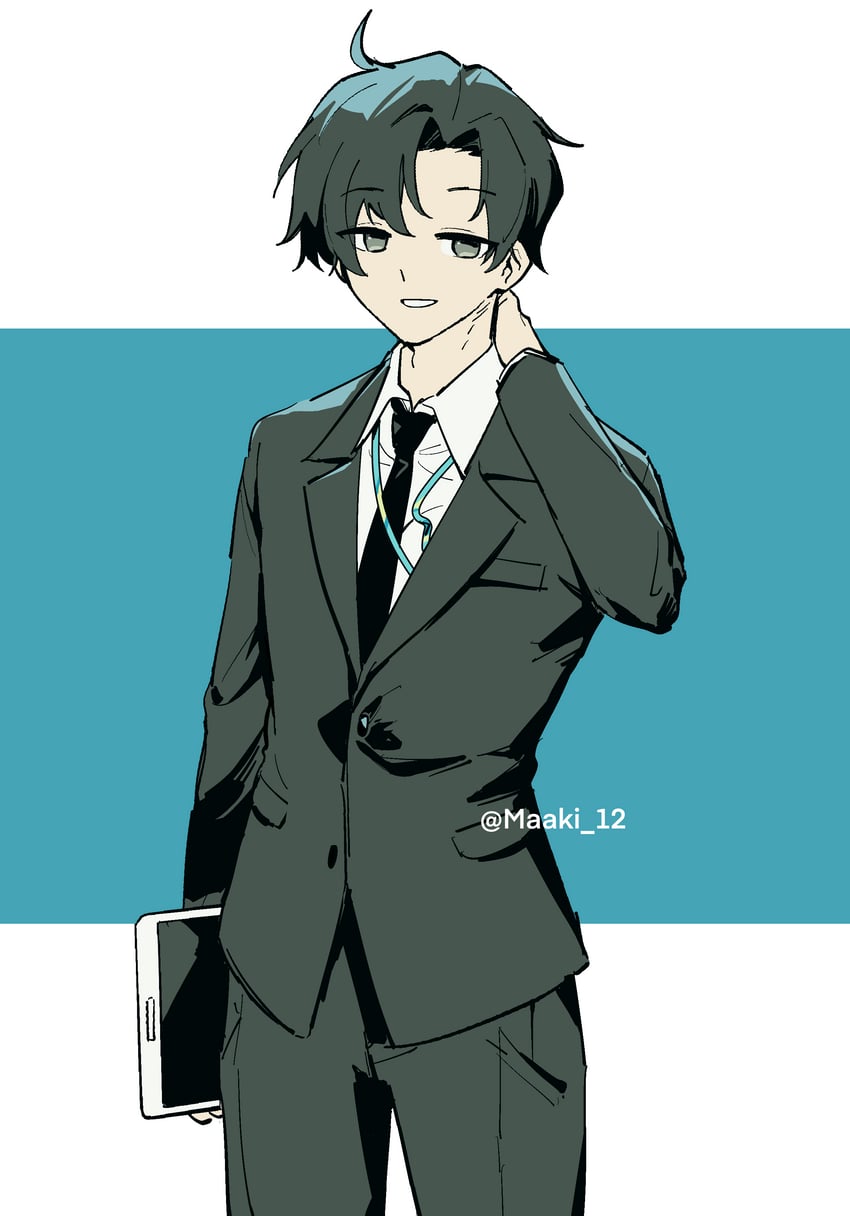 sensei (blue archive and 1 more) drawn by maaki12