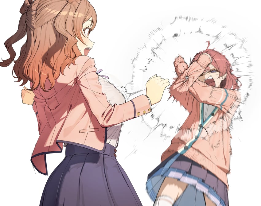 hanami ume and hanami saki (idolmaster and 1 more) drawn by inoshishi969